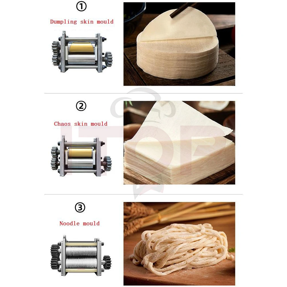 Automatic Dough Dumpling Wrapper Skin Siomai Making Machine 140W Home Wonton Wrapper Making Machine