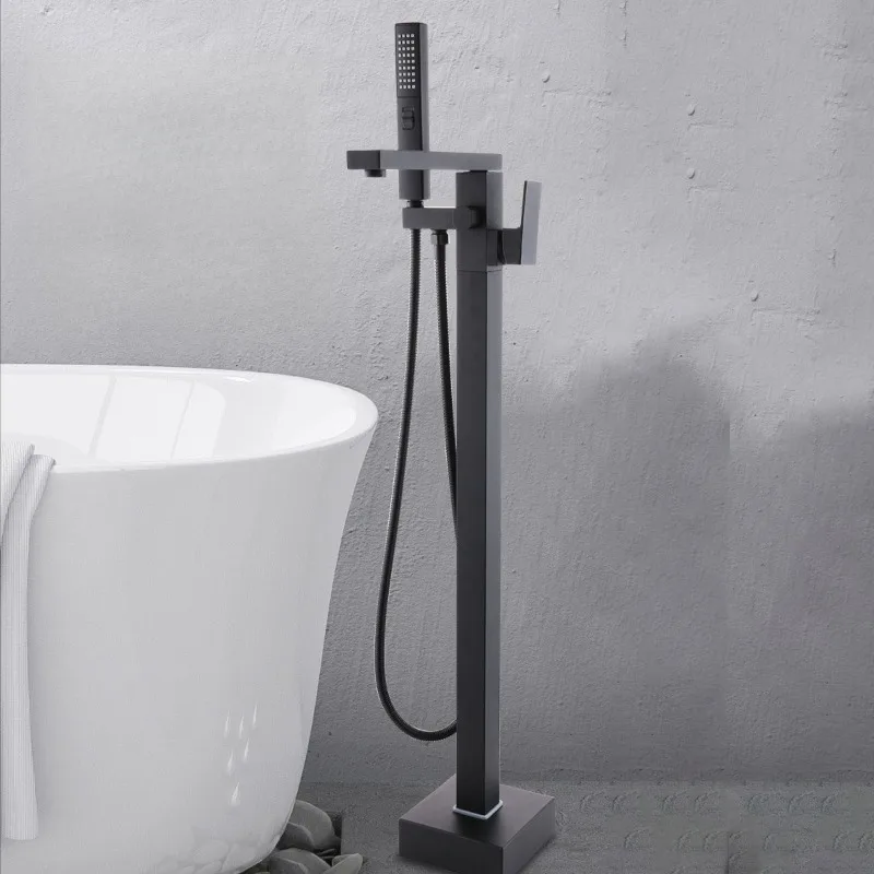 Household Shower Bathtub Faucet Hotel Handhold Hot Cold Water Mixer Floor Stand Shower Faucet Modern Bathroom Accessories