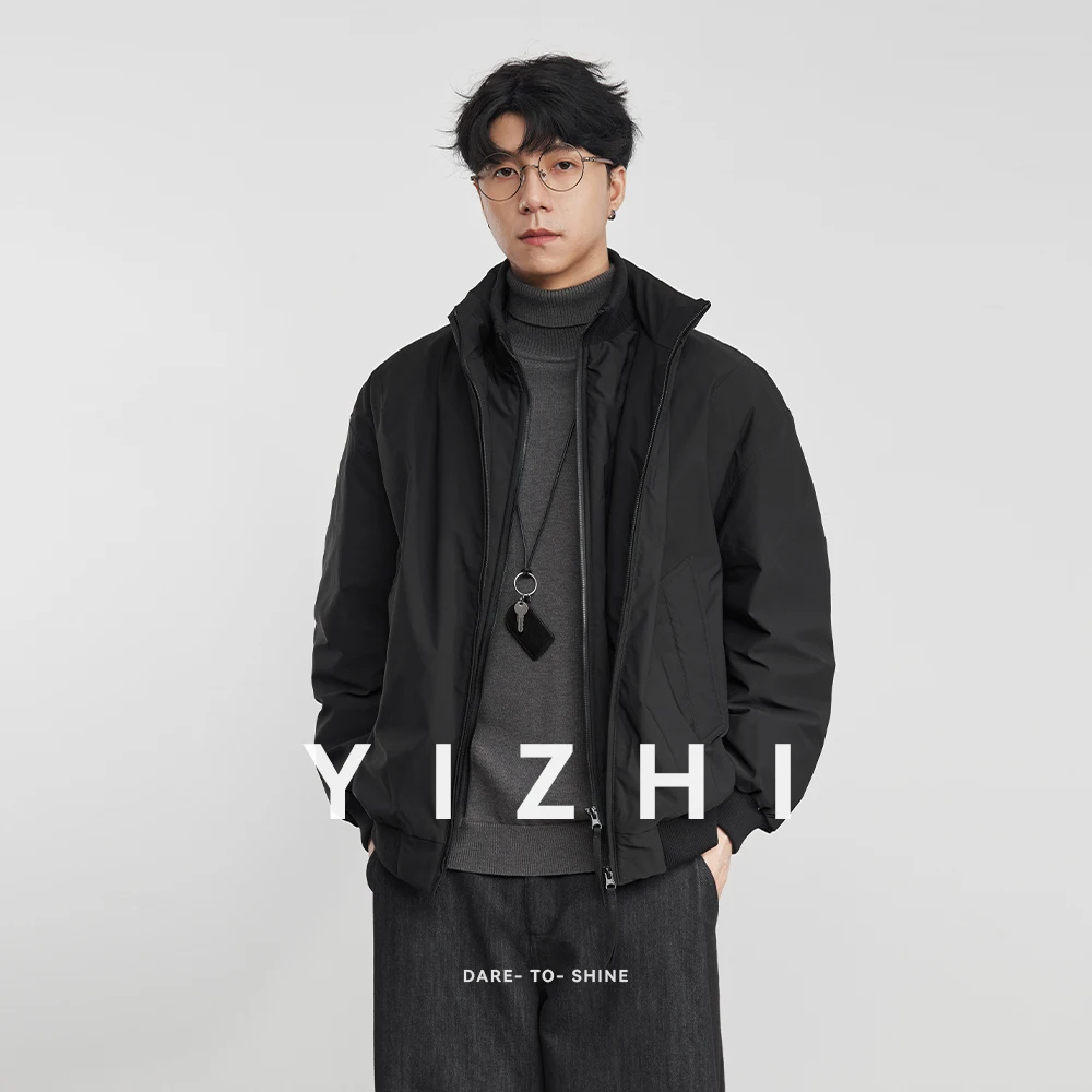 

Fashion Men's 90% White Duck Down Flight Jacket 2025 Winter New Thickened Stand Collar American Style Down Coat Jacket Top