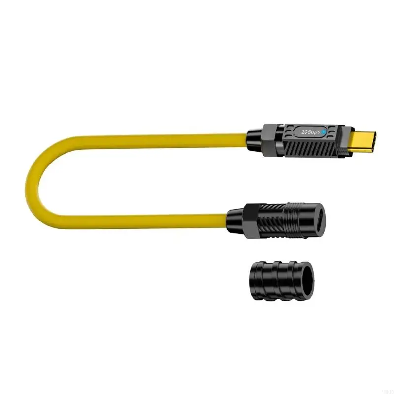 2025 baru 8K@60Hz 140W Pengajuan cepat USB C Kabel fleksibel spring tipe c Cord Extender