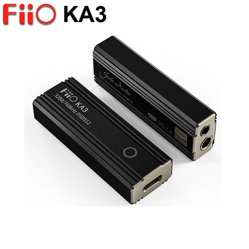 FiiO KA3 Type C 3.5/4.4 Jack Earphone USB DAC Amplifier DSD512 Audio Cable for Android iOS Mac Windows