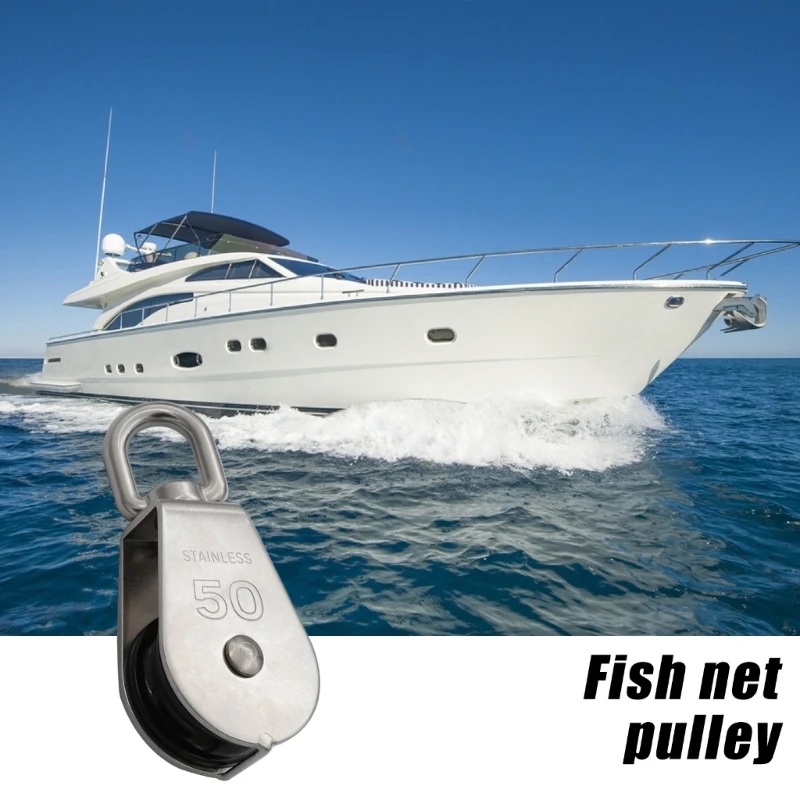 

0XXD Marine Pulley Corrosion Resistant Kayak Sailboats Accessories Easy Installation