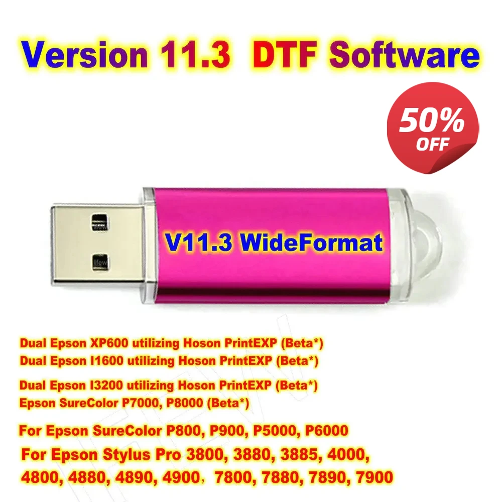 DTF for Epson L8180 Dtf Software Rip Usb Key Driver L8180 L8050 L18050 Et8550 Printer Dtf Convert Program 11.3 11.2 Desktop Wide