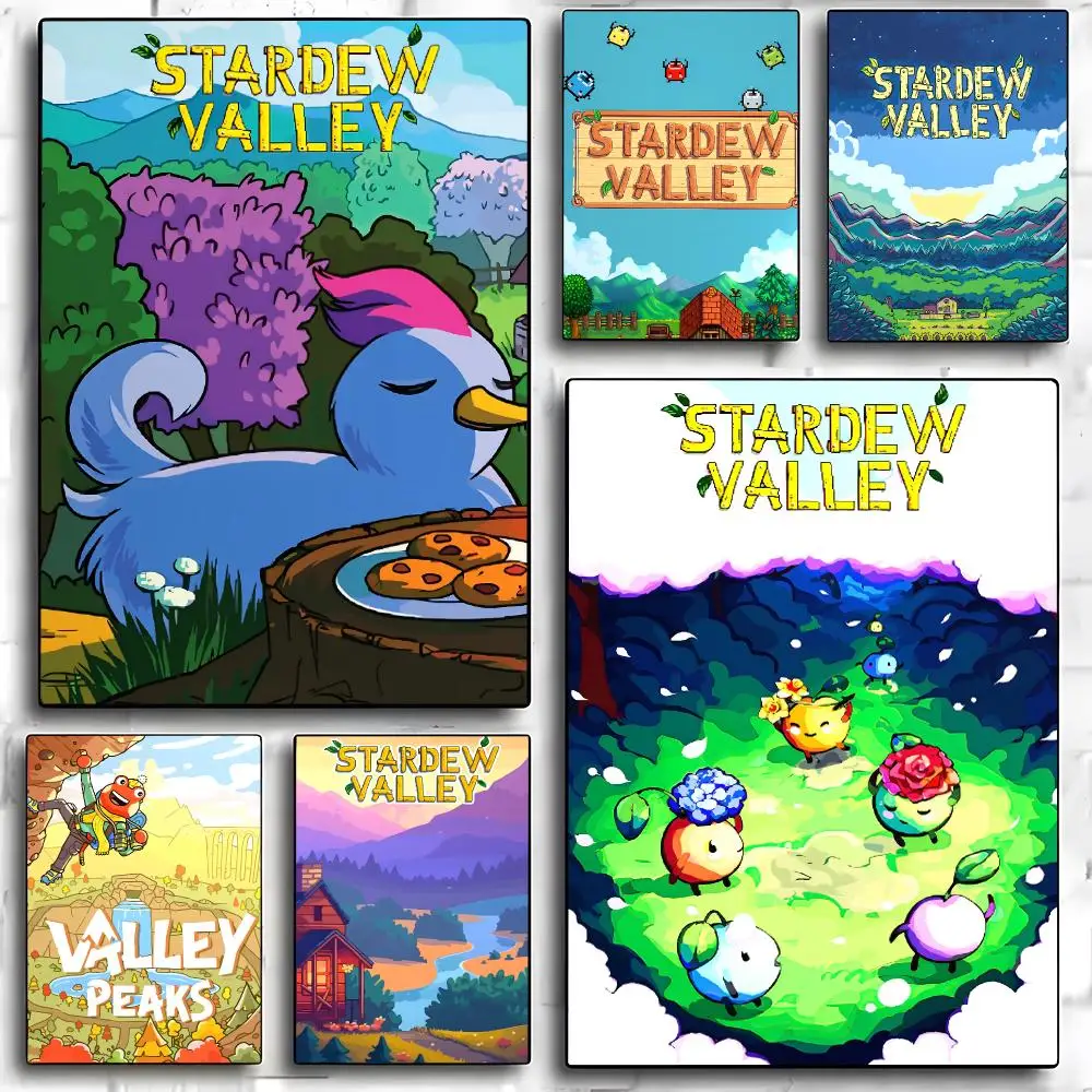 Video Game Stardew Valley Poster HD Art Sticky Wall Room Decor Home Waterproof Home Living Bar Aesthetic Decoration