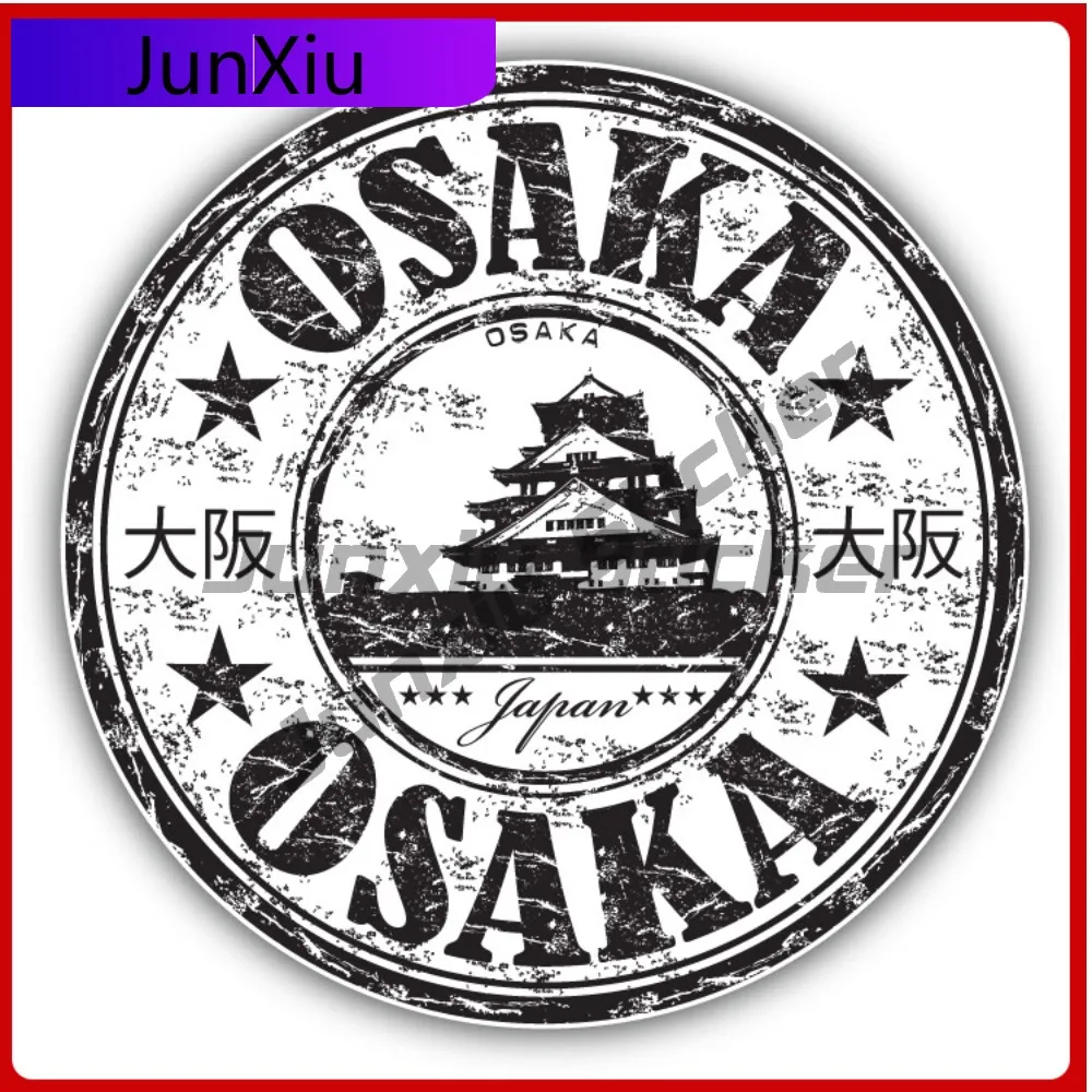 

Osaka Japan Creative Sticker Stamp Travel Car Decal Bumper Stickers For Car Bumpers Cute Style Window Use Waterproof Vinyl De