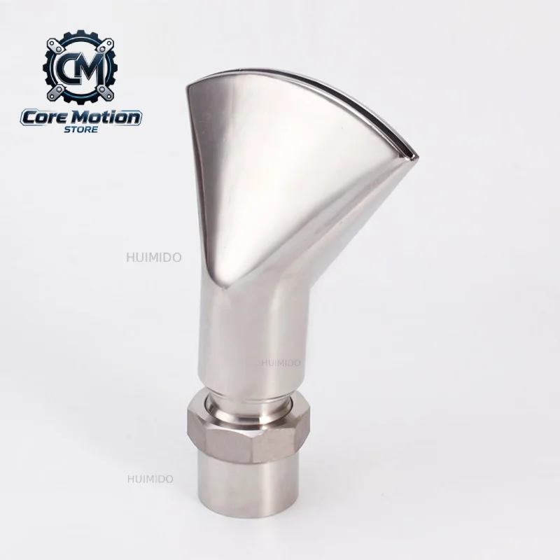 Stainless Steel 304 Fan Shape Flat Fountain Nozzle Duckbill Water Jet Spray Head For Garden Pool Park Landscape