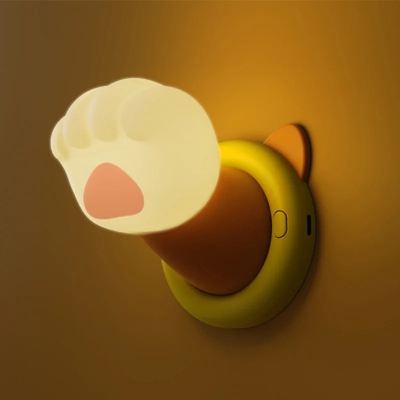 Cat Claw Night Light Creative Bedside Lamp Light in The Bedroom Corridor Children Luminous Midnight Work and Study Gifts