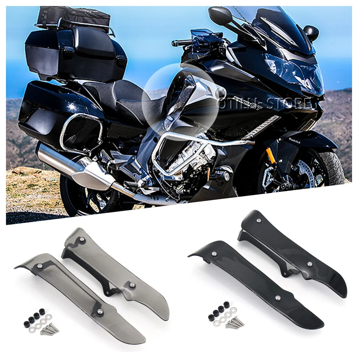 

Motorcycle Acrylic Wind Deflectors 3 Color Feet Mudguard For BMW K1600GT K 1600 GT k1600gt 2017 2018 2019 Fairing Extension