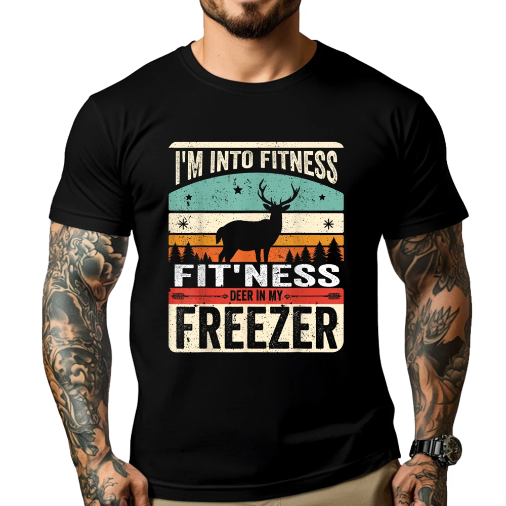 

Im Into Fitness Deer Freezer Funny Deer New Tops T Shirt 3XL Men Clothing DURABLE Christmas Shirt T-shirts Letter