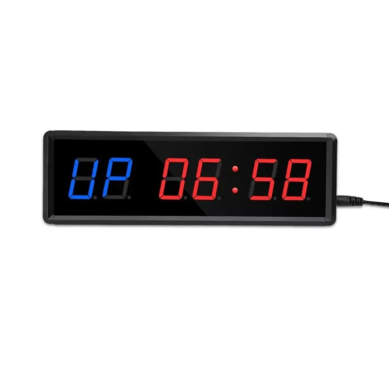ABKO-Timer LED dengan Remote Control yang Dapat Diprogram, Timer Interval, Timer Garasi, Jam Latihan Olahraga, Timer Gym