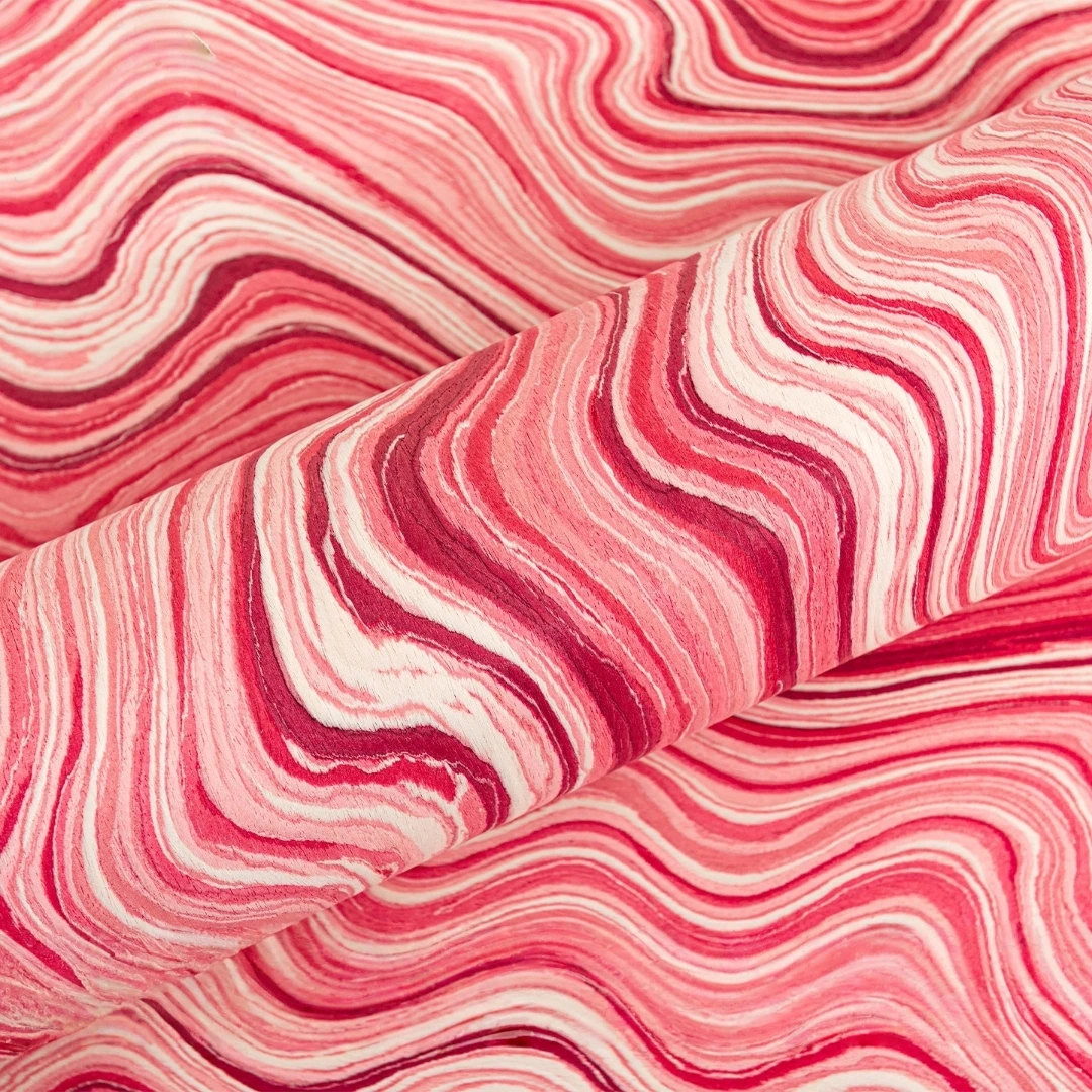 58x250cm Gemstone Red Wood Veneer For Luxury Furniture Cabinets Interior Decoration Renovation Walls And Design Projects