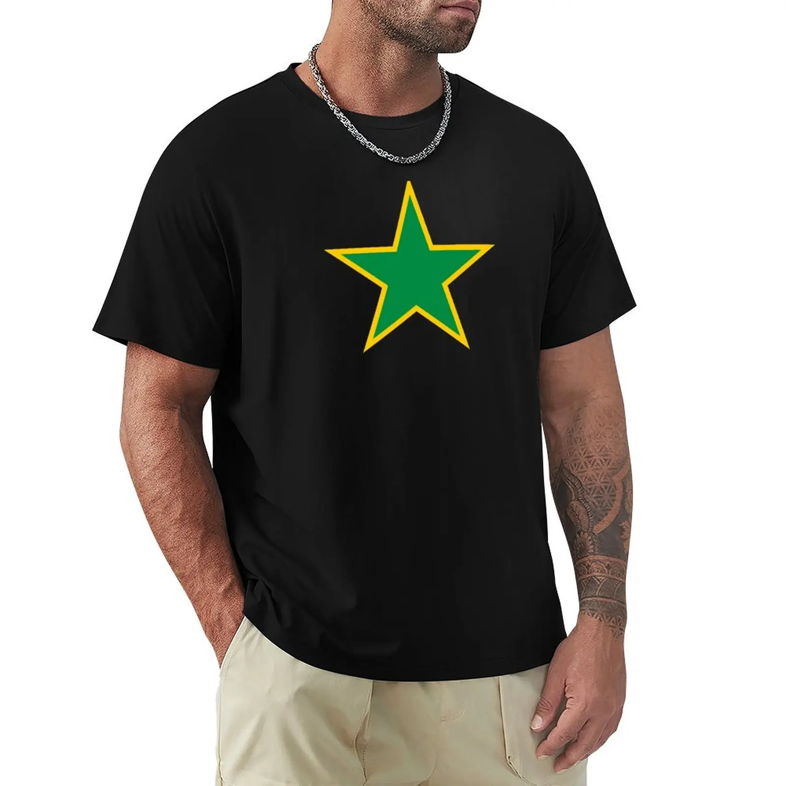 Green Star | Jotaro part 5 tee T-Shirt animal prinfor boys customizeds t shirt men