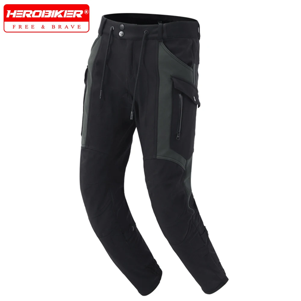 Pantalones de motocicleta reflectantes y a prueba de viento para montar en Motocross, equipo de protección desmontable, invierno, cálido