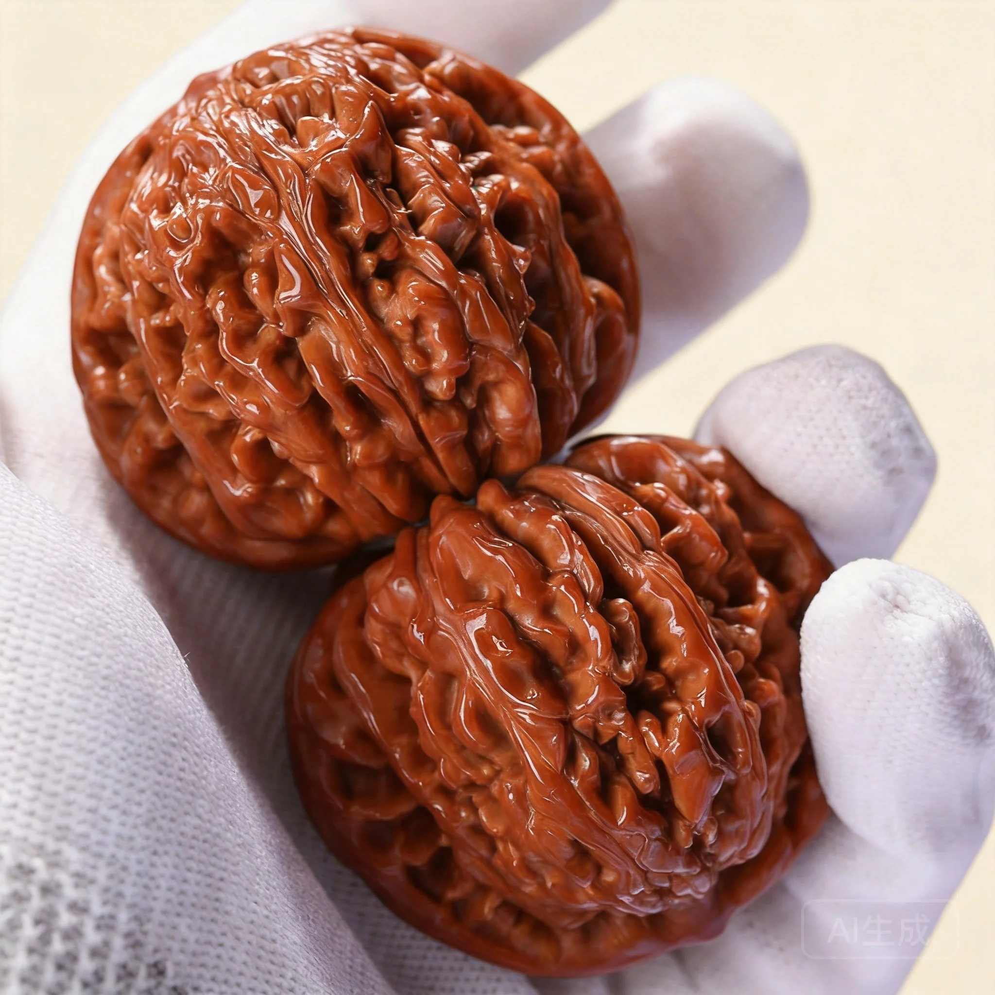 Premium Natural Textured Polished Walnut Hand Massage Toy Pair Collectible Wenwan Antique Decor Unique Gift For Men Stress Relie
