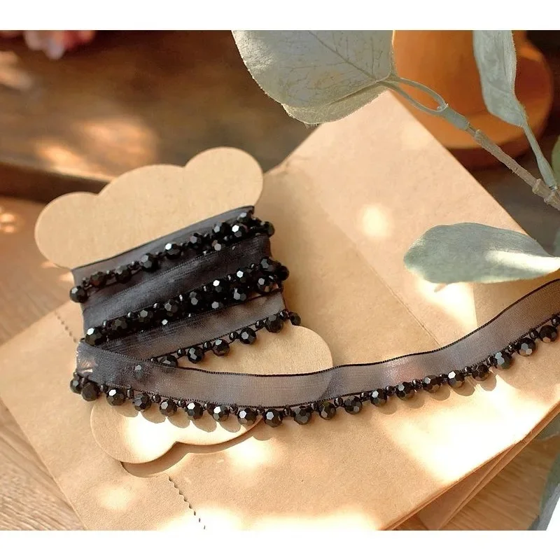 9–3 Yards, vielseitig einsetzbar, glänzendes Band, Perlendekoration, DIY, handgefertigte Kleidung, Hintergrunddekorationsmaterialien und Zubehör – Detail 4