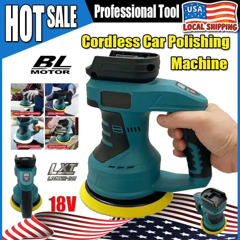 

Аккумуляторная полировальная машина Fit Makita с 8 скоростями, электрический роторный инструмент для полировки автомобилей, совместимый с аккумуляторами 18В