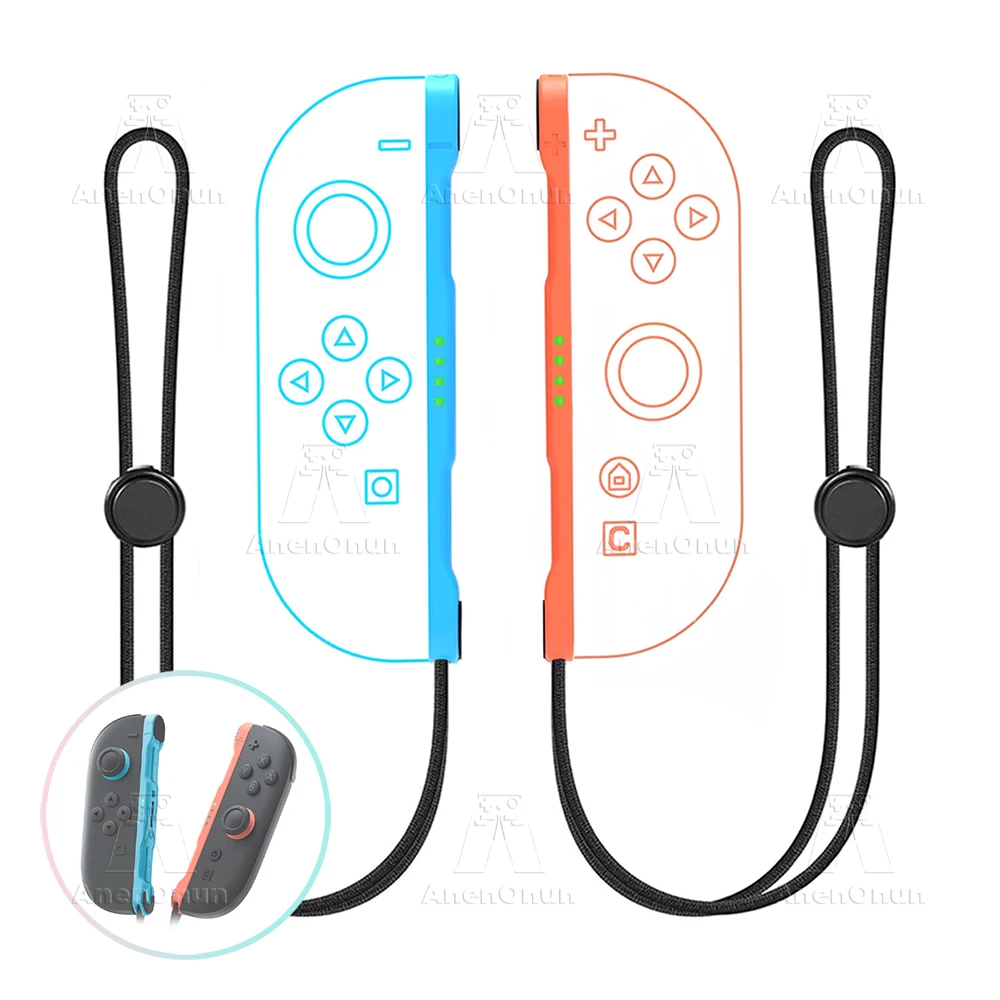 

Wrist Strap for Switch 2 Joycon 2 Replacement Part Kit Joy Con 2 Adjustable Strap Lanyard Gaming Accessories - Blue and Orange