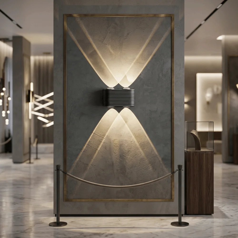 Waterproof LED Wall Sconce Minimalist Design Warm Light Double Head Wall Sconce Easy to Mount Stable Structure Up and Down Light