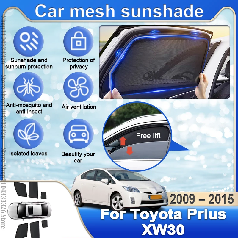 

For Toyota Prius 2011 XW30 2009 2010 2012 2013 2014 2015 Car Curtain Side Window Uv Protection Sun Visor Windshield Blind Summer