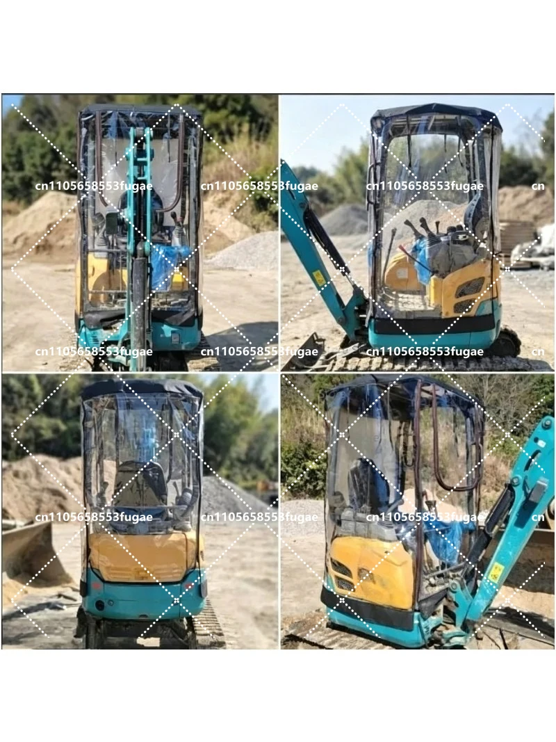 

Mini Digger Rain Cover Windproof Warm PVC Awning Special Cover for 1-2 Ton Excavator