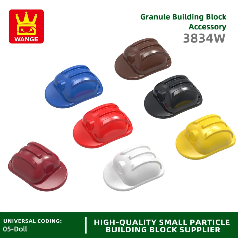 20 Pcs/lot NO.3834W Safe Cap Helmet Block Moc Color Accessories Compatible with Brick DIY Children's Toy Assembly Parts