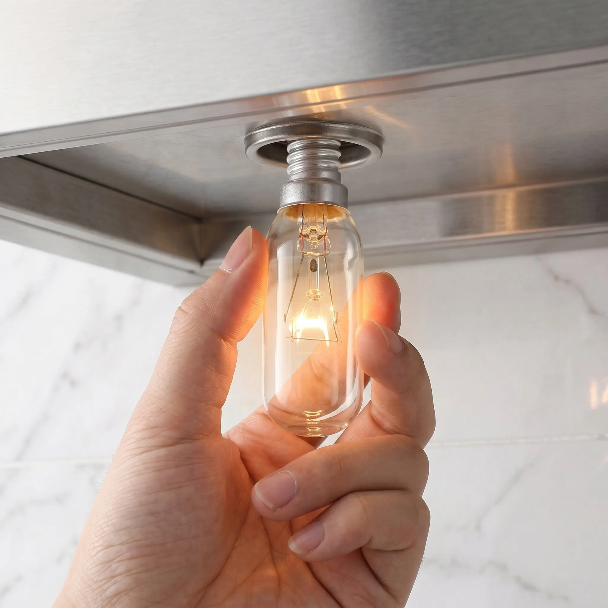 2Pcs E14 Appliance Light Bulbs Energy Efficient Range Hood Replacement Stove Microwave Refrigerator Hood Vent Light Bulbs