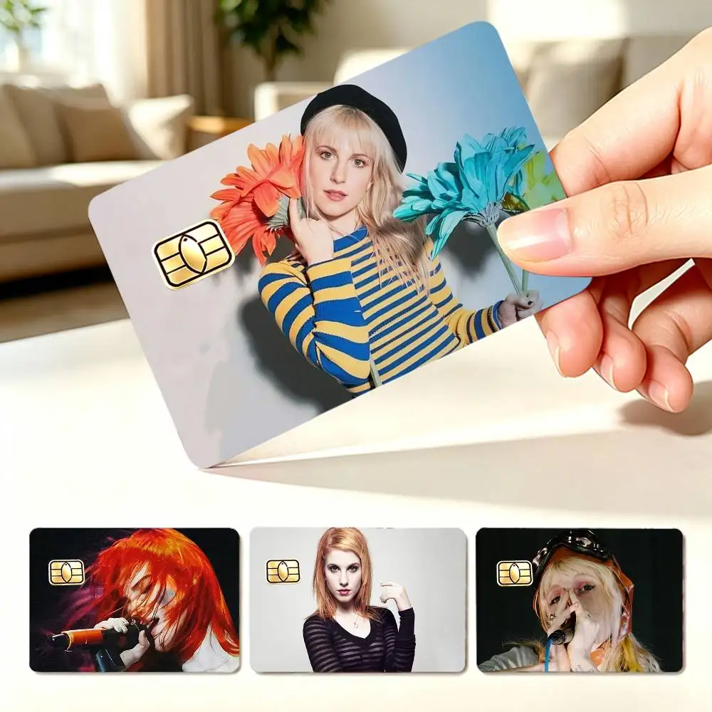 COOL Hayley Williams P-Paramore  4pcs 1Set Card Stickers Small Waterproof Chip 4PCS Card Sticker Anti-Scratch