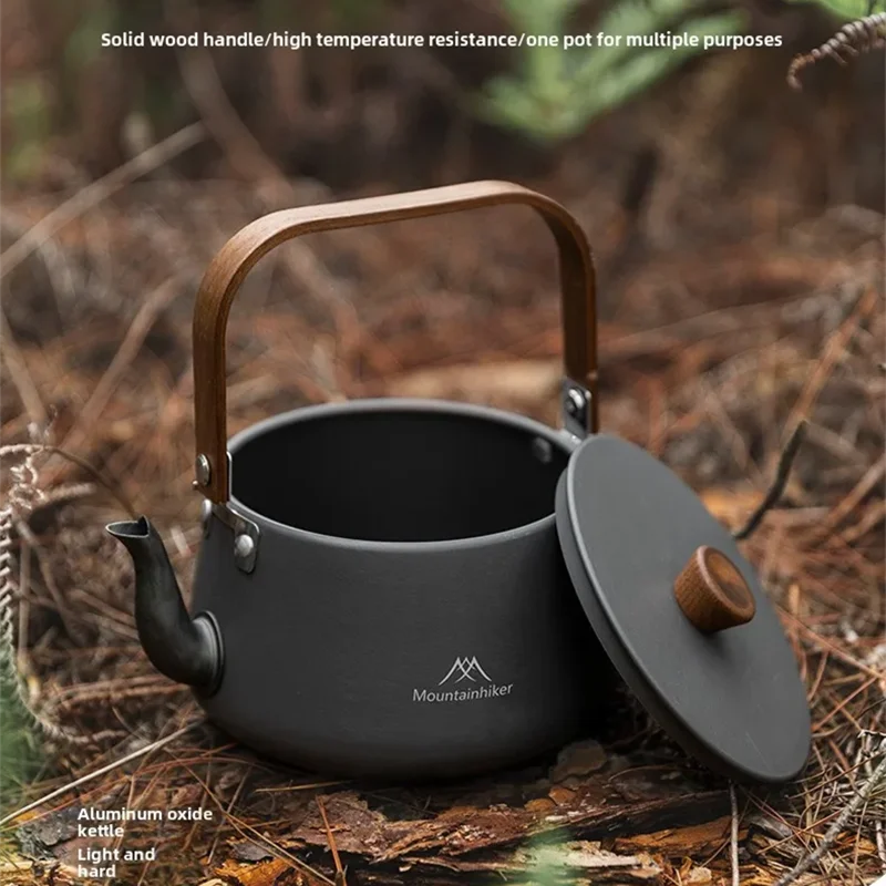 Mountainhiker Camping Style Outdoor Travel Water Kettle Lightweight Portable Picnic Aluminum Alloy 1.1L Teapot Coffee Pot