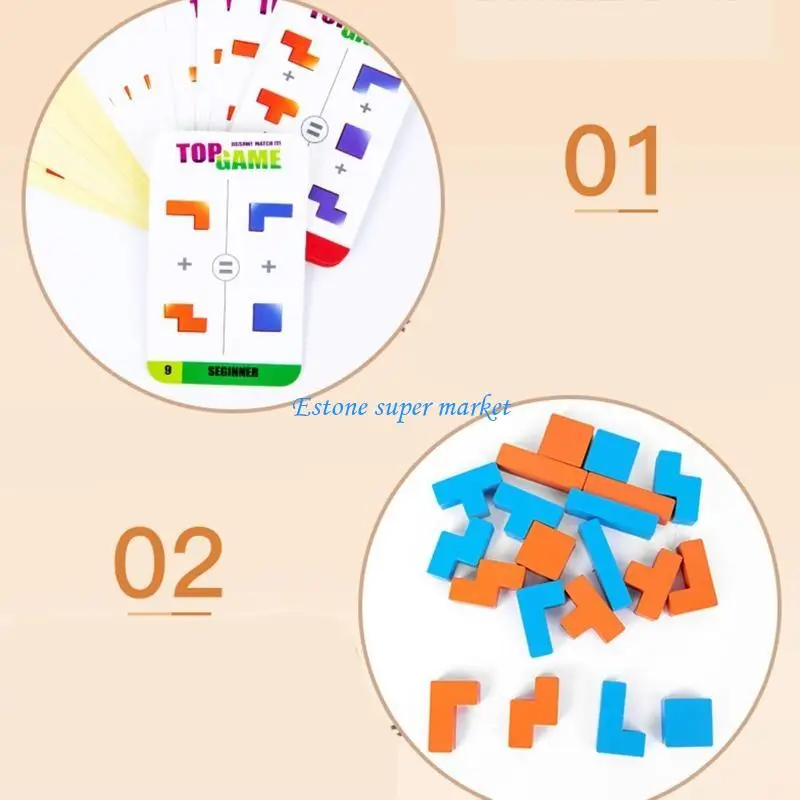 090B Bloco construção criativo que conecta brinquedo geométrico para crianças Color Cognit