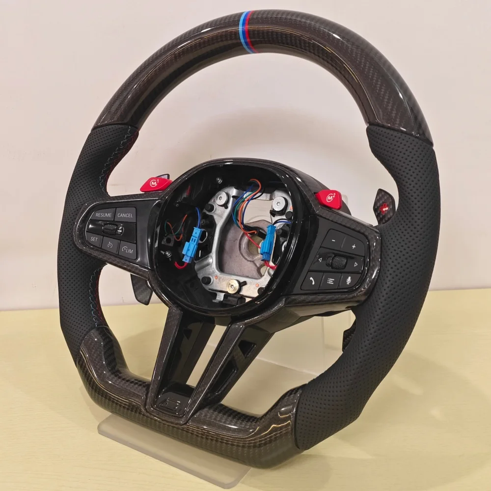 Carbon Fiber Sports CS Style Steering Wheel For BMW G01 G02 G05 G31 G32 G82 G42 G14 G20 G21 G80 G81 G22 G23 G26 G30 G15 X5