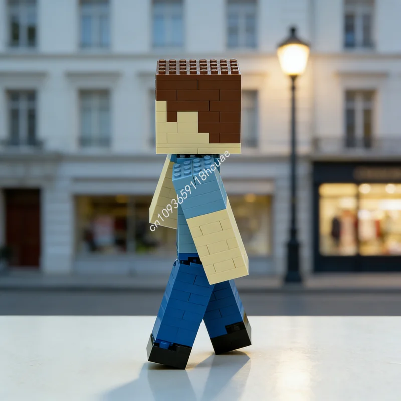 

260pcs MOC Computer Game Style Steve The Human My World Model Building Blocks Architecture Festival Gifts Brick Toys Birthday