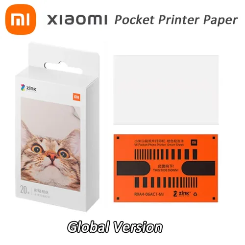 Versión Global Original Xiaomi Zink 2 ""x 3"" papel fotográfico Premium paquete de 20 sellado nuevo para Xiaomi ZINK AR impresora de bolsillo 1s