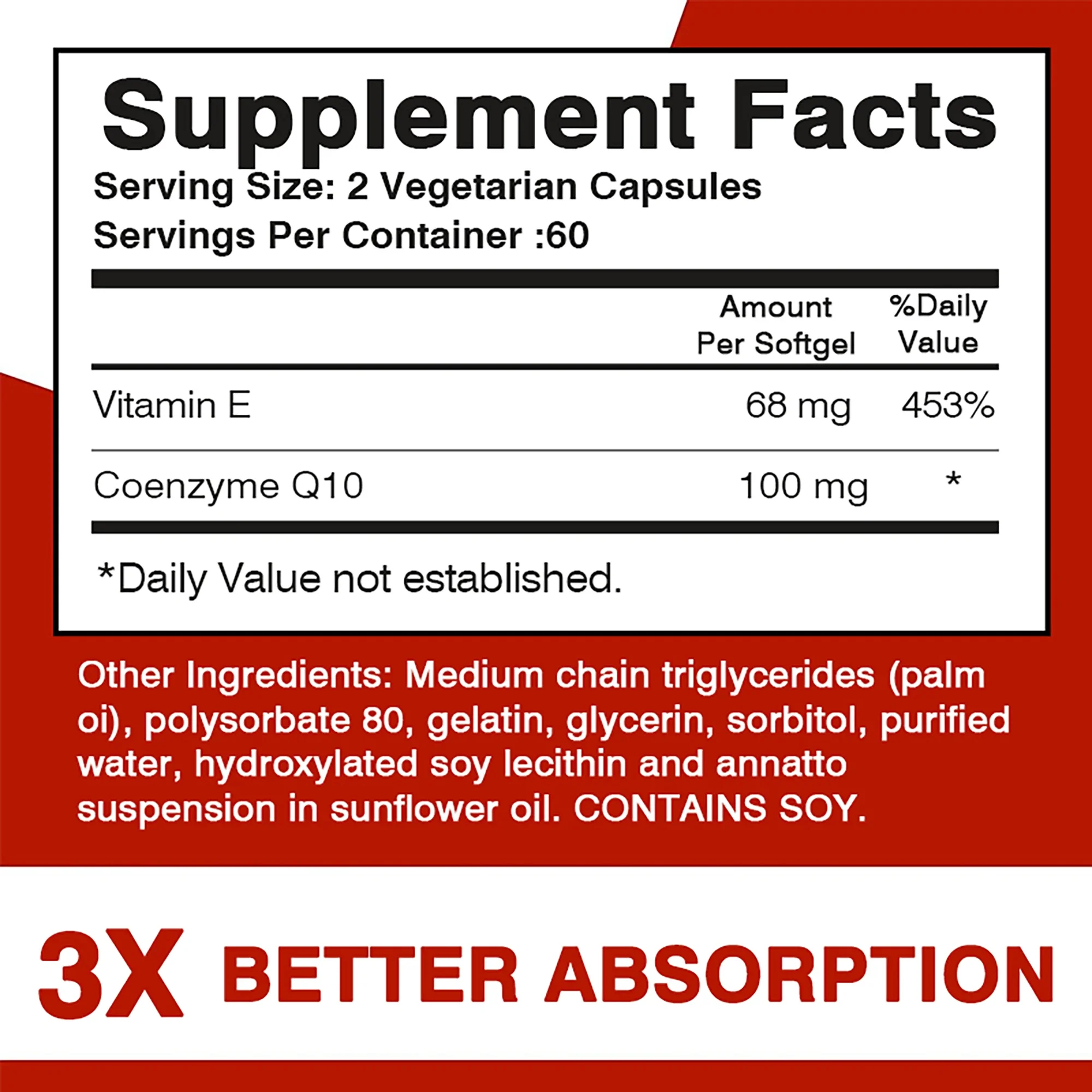 مكملات Ultra CoQ10 - توفر الطاقة، تدعم صحة القلب والأوعية الدموية، ومضادات الأكسدة - 120 كبسولة #2