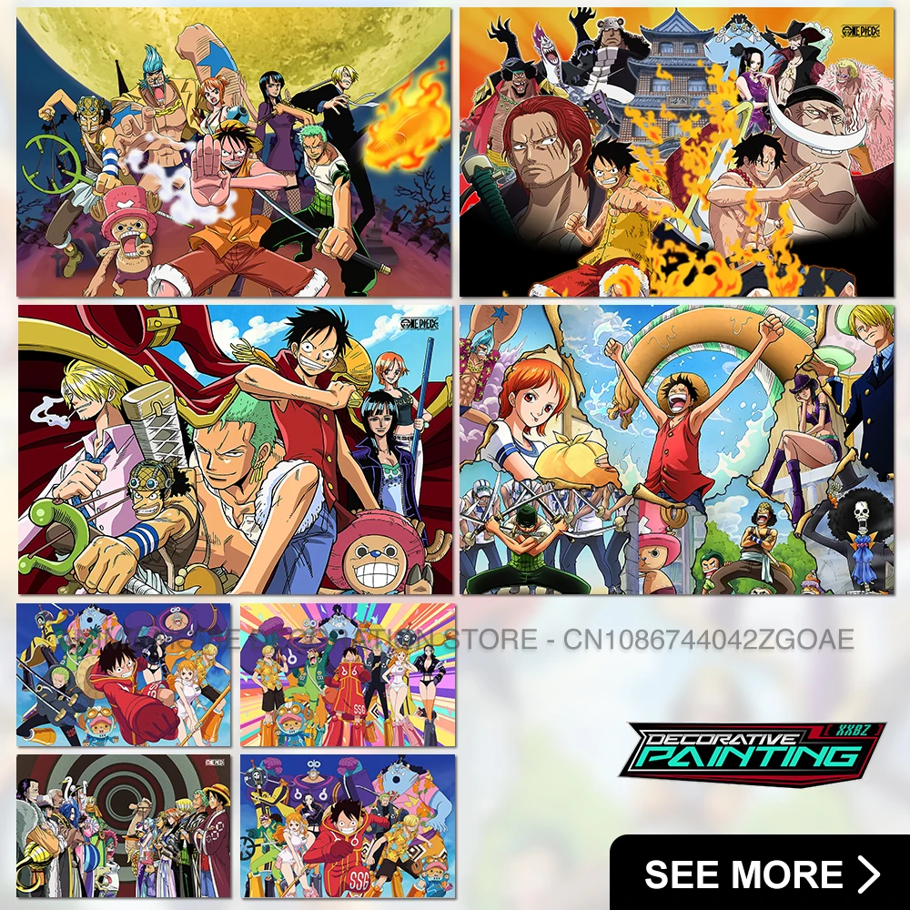 

Japanese Classic Anime One Piece Wall Art Pictures Canvas Printed Home Decor Posters Paintings For Living Room No Frame Mural