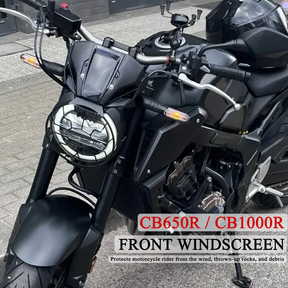 

Motorcycle Windshield For Honda CB650R CB1000R CB 650R 1000R 2018-2023 Sport Windshield Wind Deflector Visor Screen Bracket