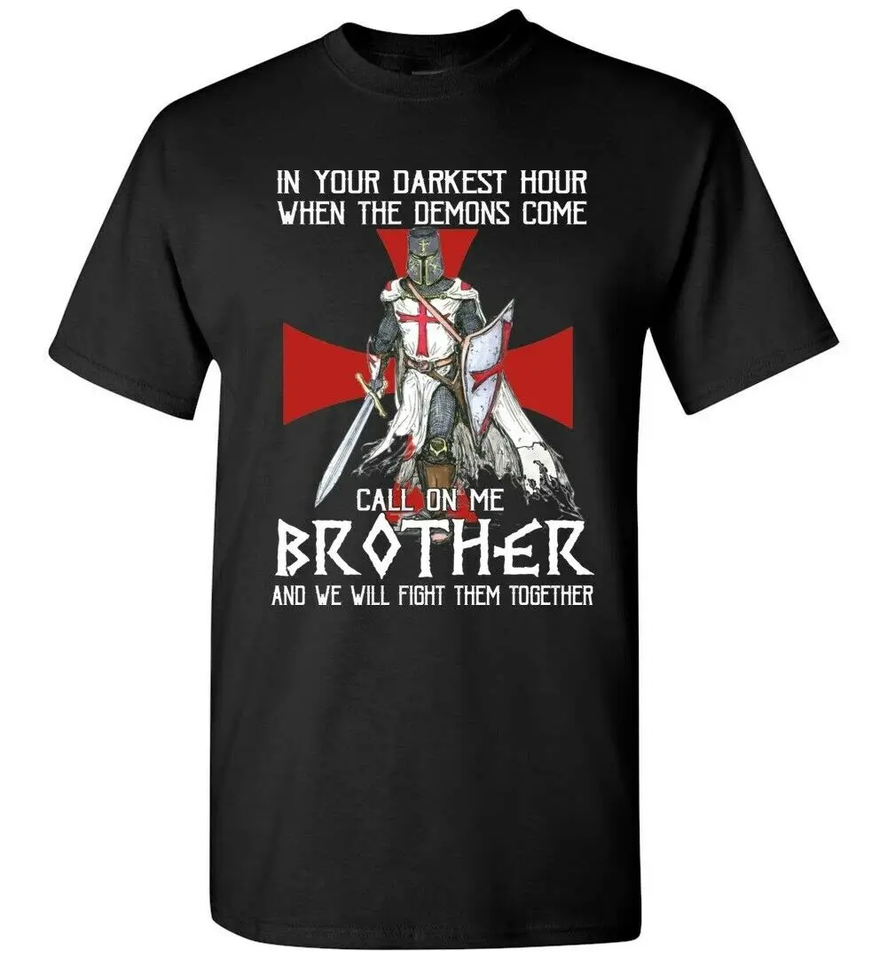 Knight Templar Christian Crusaders Warrior of God T Shirt. Short Sleeve 100% Cotton Casual T-shirts Loose Top Size S-3XL