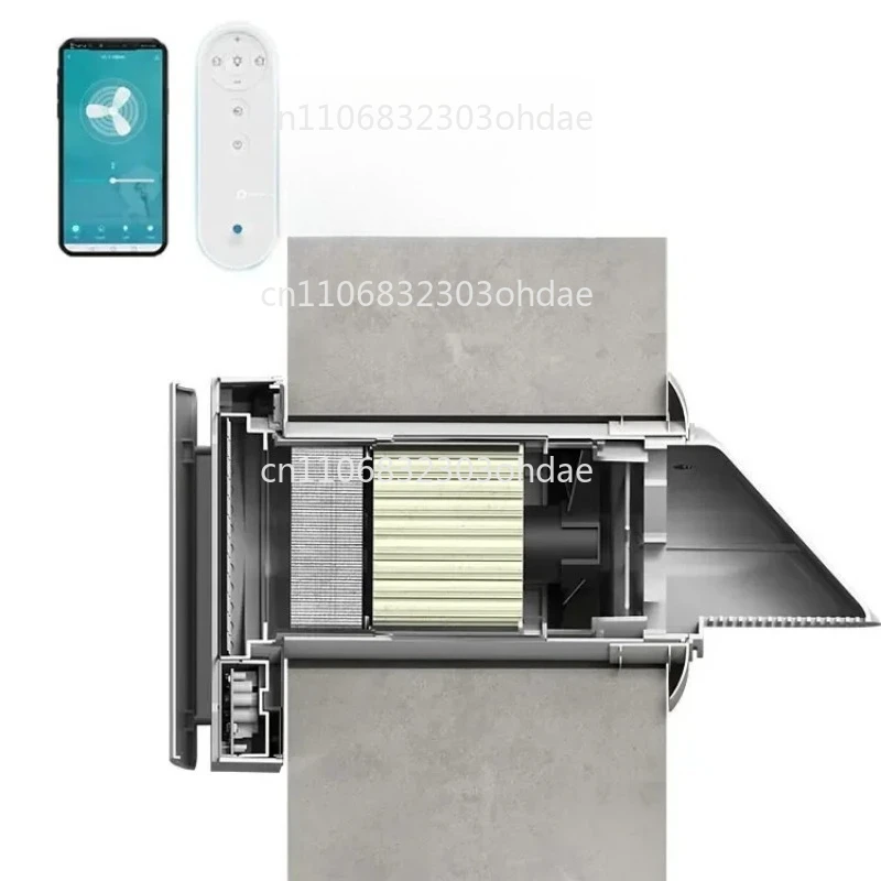Erv Energy Heat Recovery Ventilation Unit Wall Mounted Decentralized Recuperator Mini Fan for Warehouse room bedroom