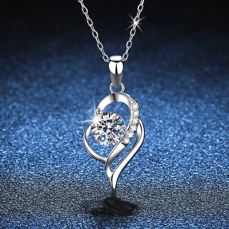 925 Sterling Silver Necklace Pendant Chain Fine Jewelry Exquisite for Woman Wedding Sparkling Classic Party Gifts