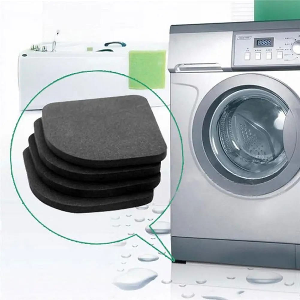 4Pcs Square Anti Vibration Pad Washing Machine Shock Pad Multifunctional Anti Vibration Mat Non-slip Mat Stand Refrigerator