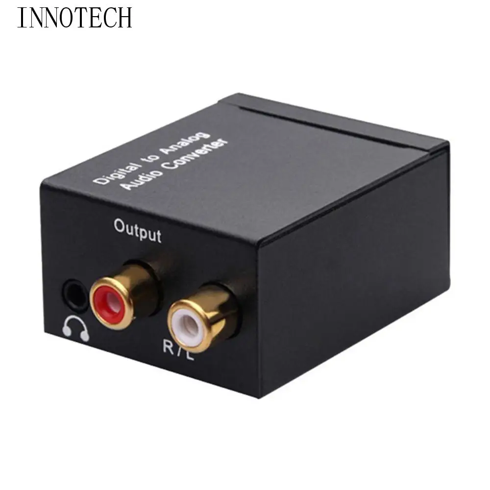 Цифро-аналоговый аудиоконвертер из цифрового/коаксиального волокна RCA (L/R) Преобразователь аналогового вывода Toslink DC 5 В S/PDIF