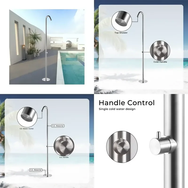 for  Outdoor Modern Economy Valve Single Function Tube Spray Rainfall Shower Faucet Pool and Garden