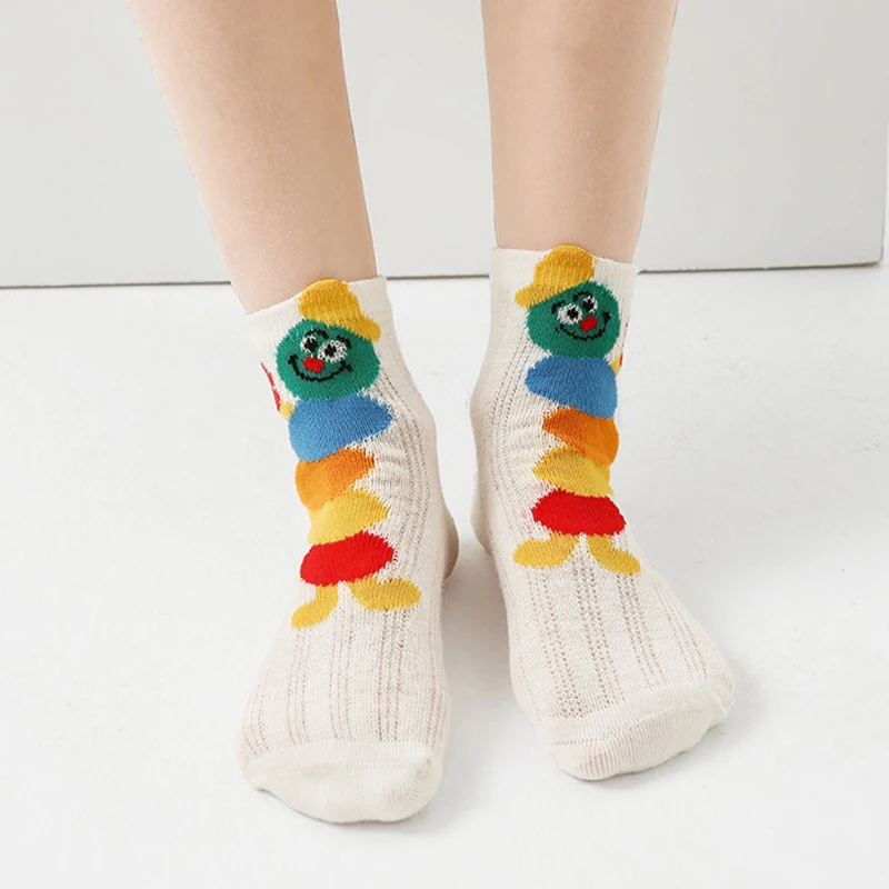 

Children's Cartoon Rainbow Thin Breathable Mesh Socks For Boys And Girls Soft And Comfortable Casual Sports Mid-Tube Socks