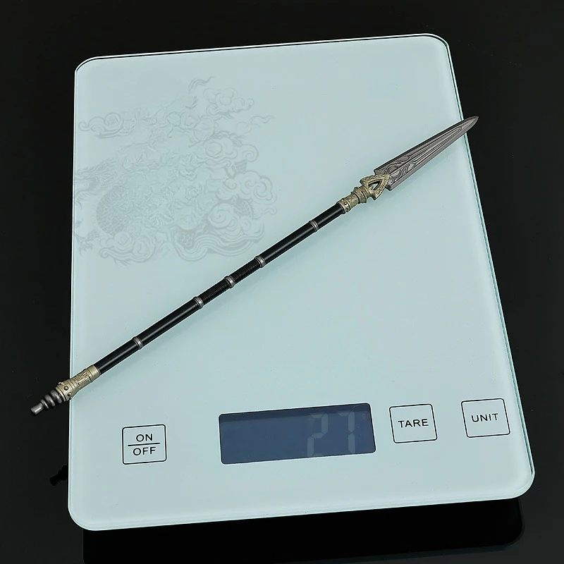 Modelo de armas frías de 22cm/8,66 pulgadas, adorno artesanal de Metal, nueve adornos de pistola increíbles curvados, modelo de exhibición de escritorio, regalos para niños