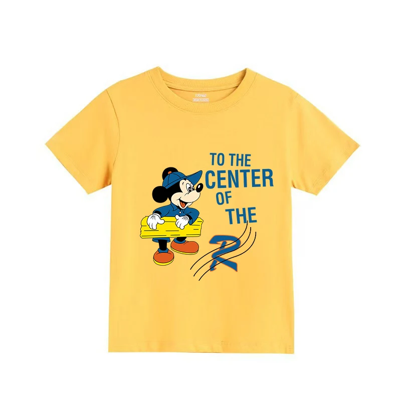 

Disney Children's Clothing Tops Mickey Short-sleeved T-shirts Clothing Summer T-shirts Printed Cartoon Fashi