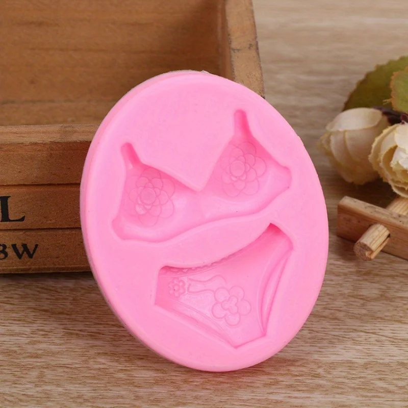 A Sexy Lace Underwear Silicone Mold，For Resin Clay、Candle Aromatherapy Making、Fondant Cake Decoration Silicone Mold