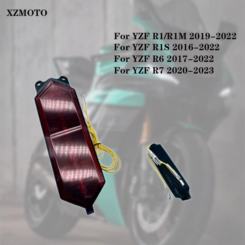 

Motorcycle Led Integrated Taillight Tail Yamaha R1 For Yamaha YZF R1 R6 R7 R1M R1S 2015-2021 2022 2023 Rear Brake Tail Lights