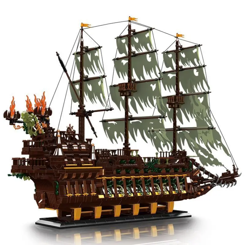 Mould King 13197 Bloques de construcción de barco pirata Flying Dutchman: 4364+ piezas Kit de regalo modelo para adultos y niños 8+