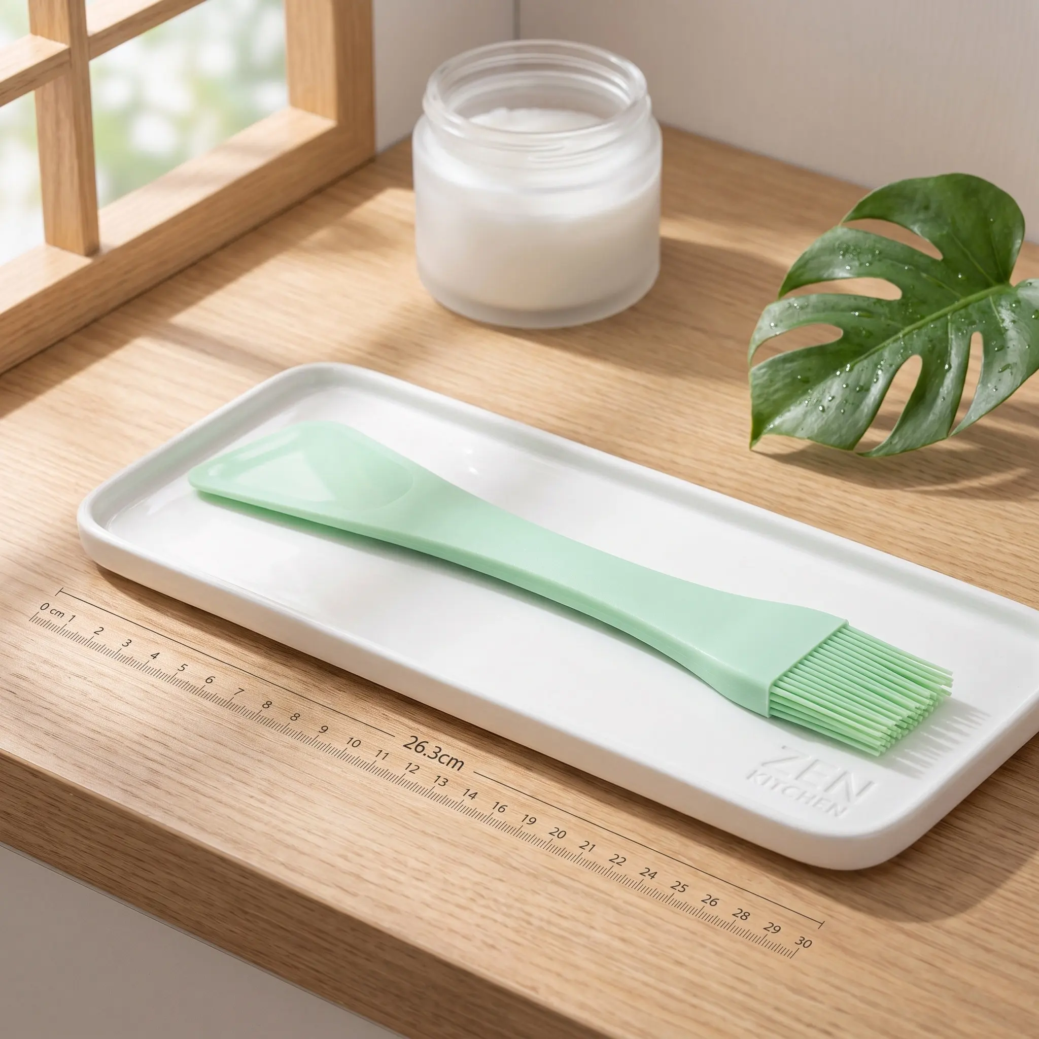 Multipurpose Silicone Scraper Spatula Brush Combo for Baking Creaming Spreading Jellies Mayonnaise Dessert Tools