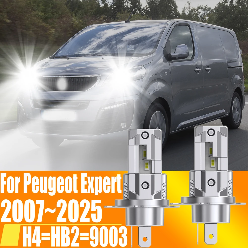 

2x H4 HB2 9003 Led Headlight Canbus No Error Car Bulb High Power White Fog Light Diode Lamp 12v 55w For Peugeot Expert 2007~2025