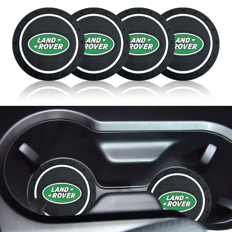 Car Goods Car Anti Slip Coaster Anti-noise Water Cup Pad Cushion For Land Rover Freelander Range Rover Velar Sport Discovery 2